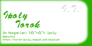 ipoly torok business card